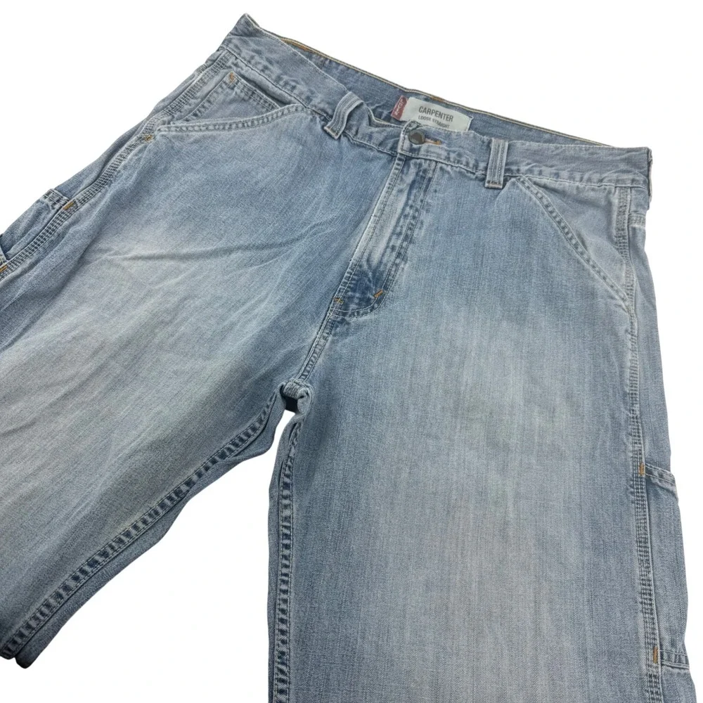 Vintage Y2K Levi's Carpenter Jeans Men 34x32 Loose Straight Baggy Light Wash